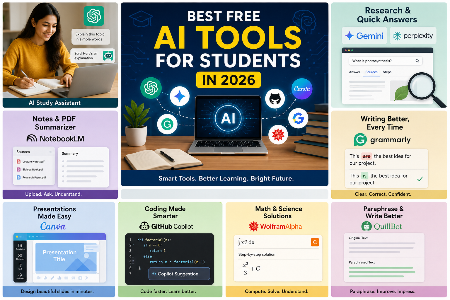 best free AI tools for students in 2026