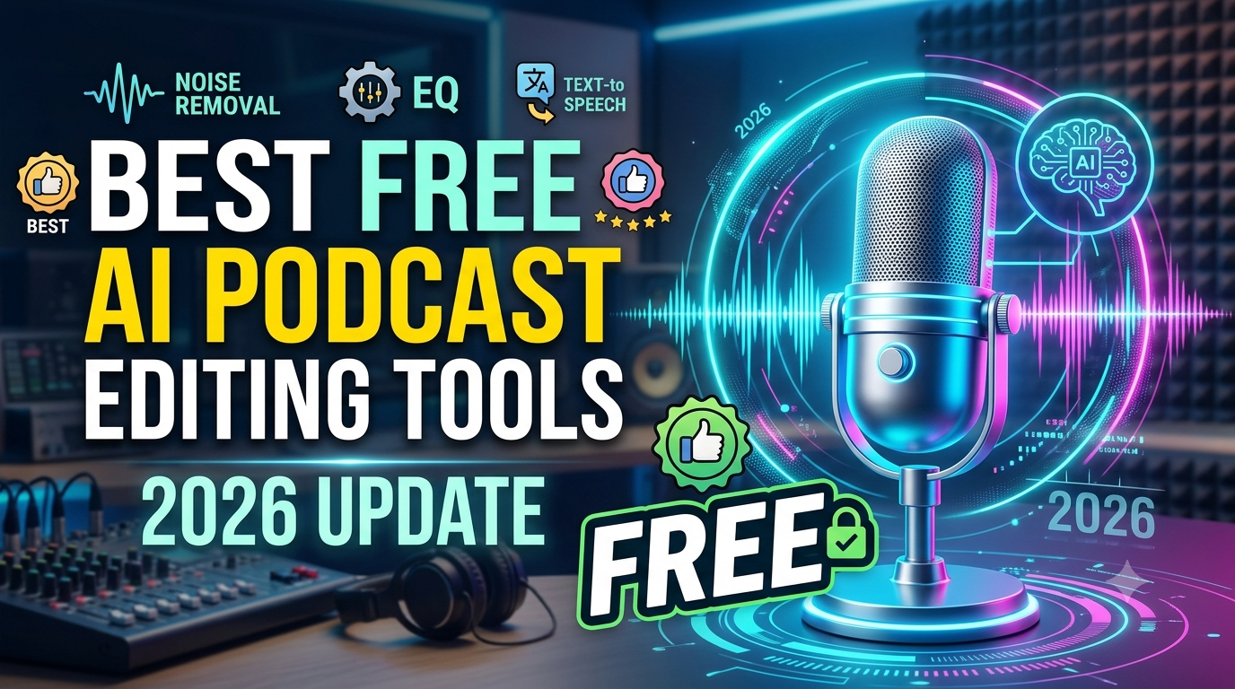 Best free AI podcast editing tools in 2026